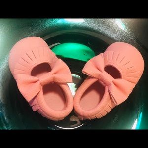 Faux leather moccasins